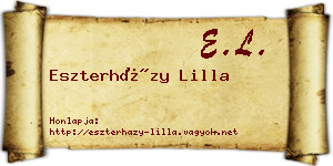 Eszterházy Lilla névjegykártya