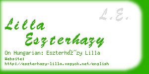 lilla eszterhazy business card